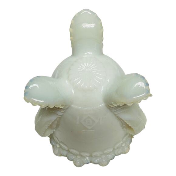 Forget Me Not Toothpick Holder Boyds Art Glass 2000 Silver White  - B1011 - Picture 13 of 16